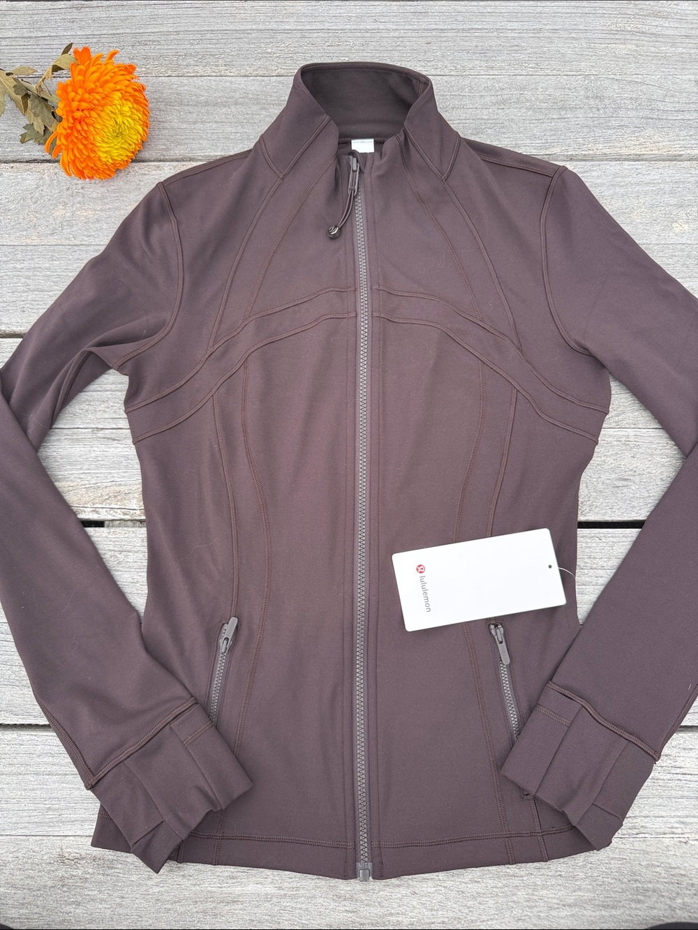 Lululemon Define Jacket Nulu Sequoia Size 8 NWT Full Zip brown $128